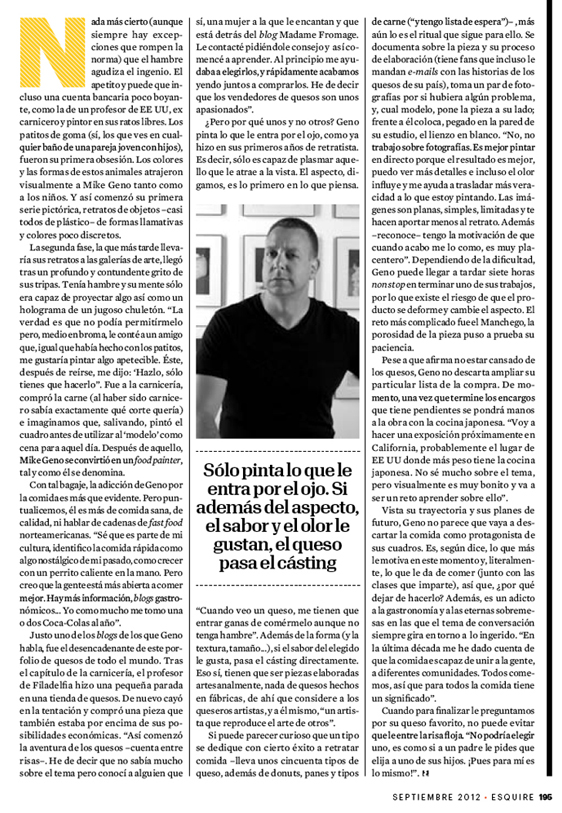 Esquire Magazine interview of Mike Geno